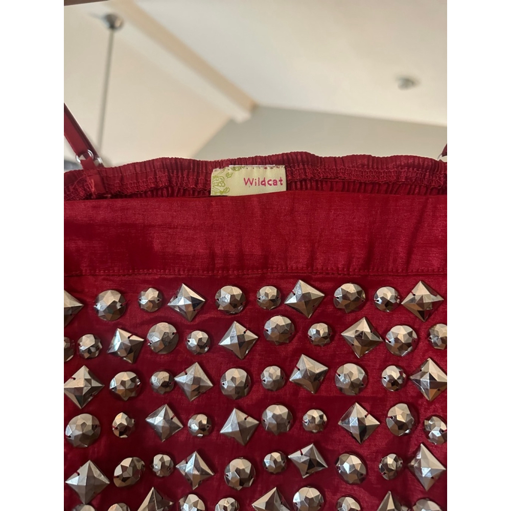 Wildcat Vintage Bedazzled Top Women 2XL Red Embellished - Picture 3 of 6